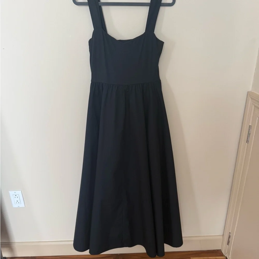 J. CREW SWEETHEART TANK DRESS POPLIN SKIRT BLACK SMALL - Picture 3 of 8